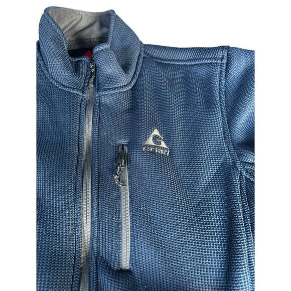 Gerry Men's Size L Blue Textured Waffle Knit Fleece-Lined Full Zip Jacket - Picture 7 of 11